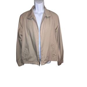 London Fog Men’s 46L Vintage Zip Front Elastic Waist Cuff Side Button Mock Neck